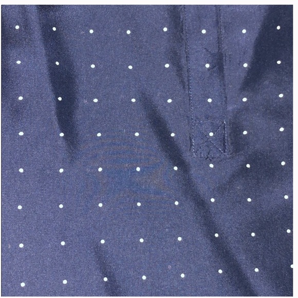 J Crew Silk Navy Blue with Polka Dot Shell - Picture 3 of 3